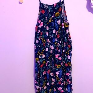 Old Navy Dark blue Flower pattern Dress